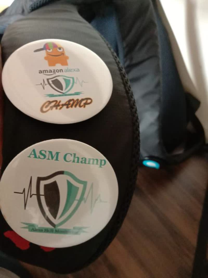 ASM Champ Spot Award pin badges